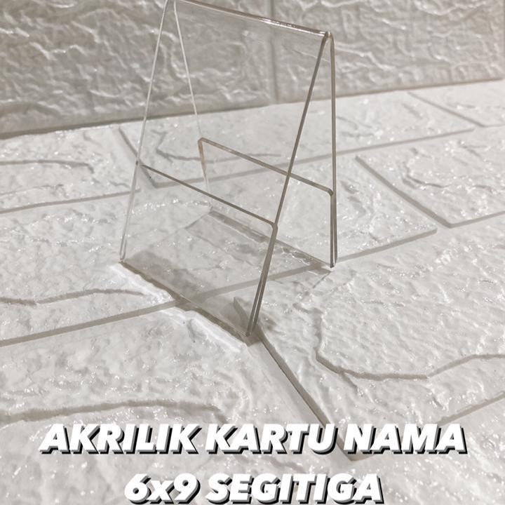 

Akrilik Kartu Nama 2 sisi / Acrylic / Akrilik Display meja 6X9 CM