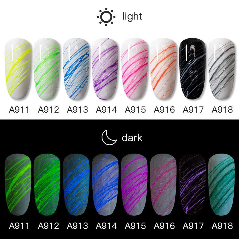 ROSALIND Luminous Spider Gel Nail Polish UV LED Nail Art / Kutek / Cat Kuku/Kutek UV Gel/Gel Nail Polish/Kutek Glow in the dark/Spider Gel