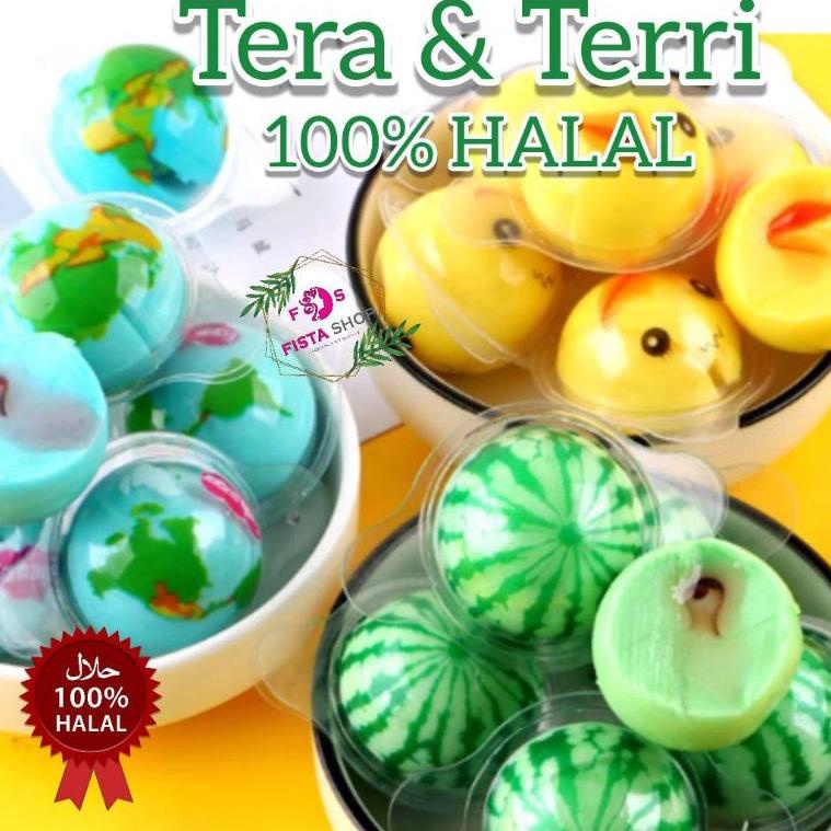 

{D-AJE> {➸> Trolli TERA TERRI Gummy Jelly Halal ISI SELAI Vegetarian Planet Gummy jelly Permen 1pcs viral fistashop