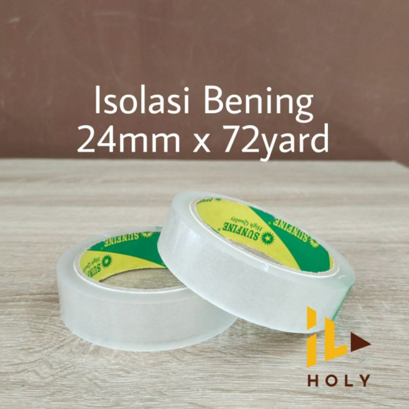 

Lakban Isolasi Bening 24mm x 72yard / Isolasi Bening 1" inch
