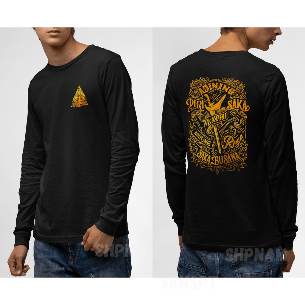 KAOS WAYANG JAWA LENGAN PANJANG / Baju Kaos / KAOS JAWA / KAOS KATA KATA / KAOS DISTRO / T-SHIRT