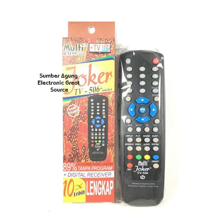 Remot TV Universal Joker TV506 Mega 89% Tanpa Program Bisa Remote Parabola