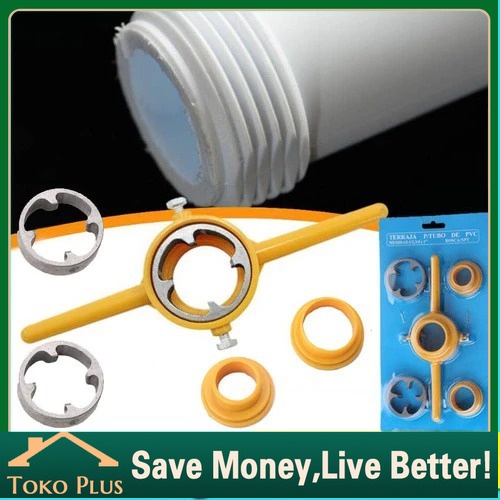 6PCS PVC mata snai drat pipa PVC Senai drat Pipa PVC Thread Maker Hand Die Set alat senai pipa 1/2" 