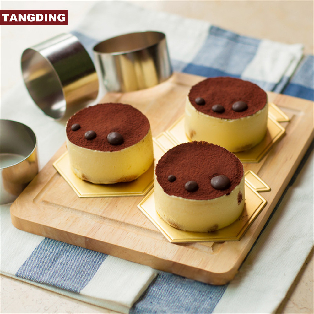 【COD Tangding】Ring Cetakan Adonan Kue Mousse Bentuk Bundar Ukuran Kecil, Bahan Stainless Steel, 6cm