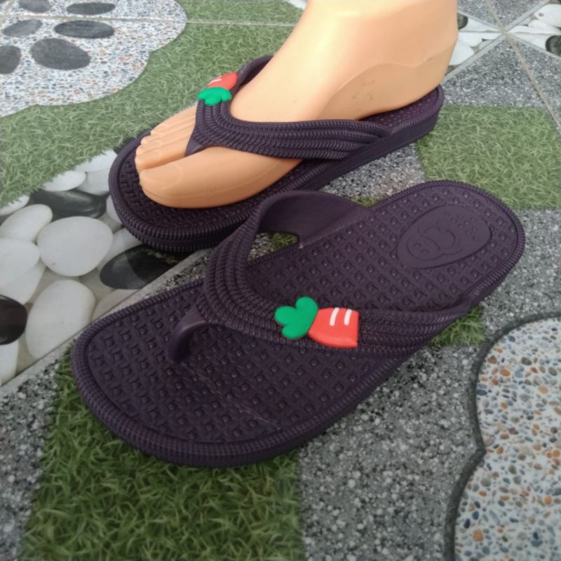 sandal jepit karet elastis empuk perempuan dewasa motip lucu murah size 37-40