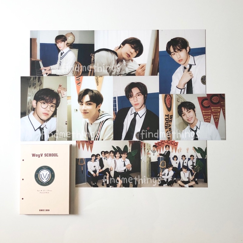[ready stock] wayv back to school postcard set sharing b2s (kun ten hendery yangyang)