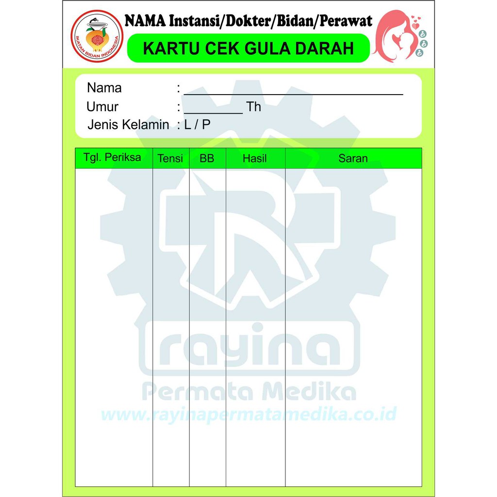 

Kartu Cek Gula Darah