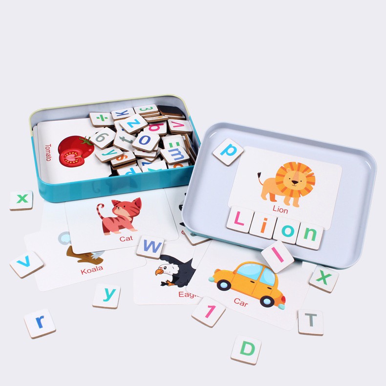 MOMMYCARE MAINAN EDUKASI MAGNET RECOGNIZE WORDS/SPELLING GAME KALENG/ MAINAN ALFABETH MAGNETIC