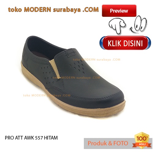 Sepatu pria casual karet slip on pantovel tanpa tali anti air