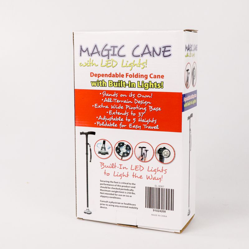 Magic Cane Lighted Crutch Five Sections Tongkat Bantu Jalan LED Light