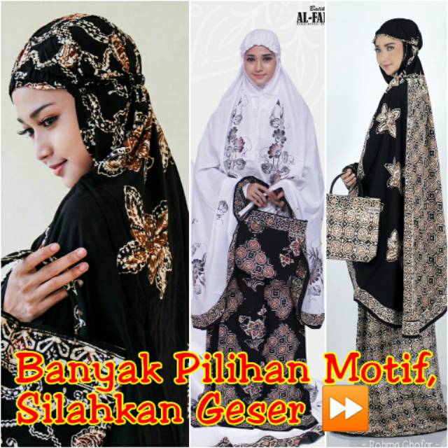 MUKENA BATIK CAP PEKALONGAN ENCIM BAHAN RAYON/ SOGAN