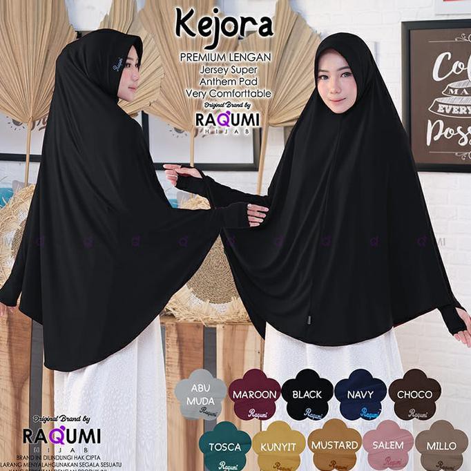 JILBAB KEJORA PREMIUM LENGAN JUMBO ORI RAQUMI HIJAB TERBARU AGUSTUS