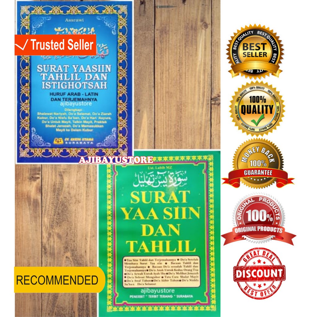 Buku Surat Yaasiin Tahlil Dan Istighotsah Yaasiin Dan Tahlil  Surat Yasin Dan Tahlil Kecil Besar