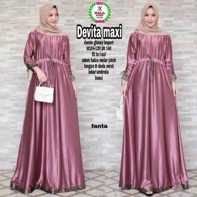 Devita Maxi | Gamis Syari | Baju Gamis | Pakaian Muslim | Baju Muslim | Pakaian wanita !| Baju Murah