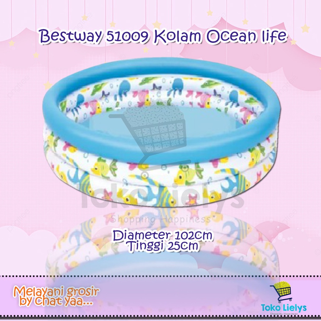 Bestway Kolam Renang Anak Kolam Mandi Bola Bestway Ocean Life Pool