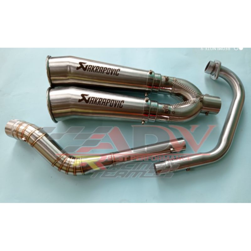 knalpot racing akrapovic megaphone dobel