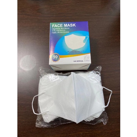 MASKER DUCKBILL GARIS 3PLY SURGICAL ISI 50PCS / NO BOX