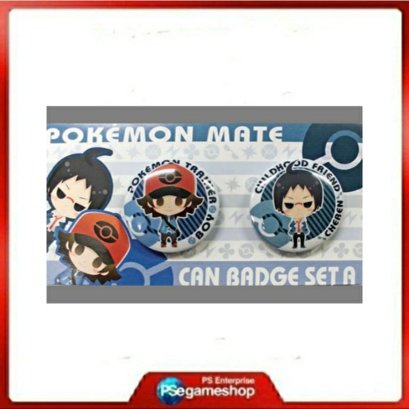 Pokemon Mate Can Badge Set D