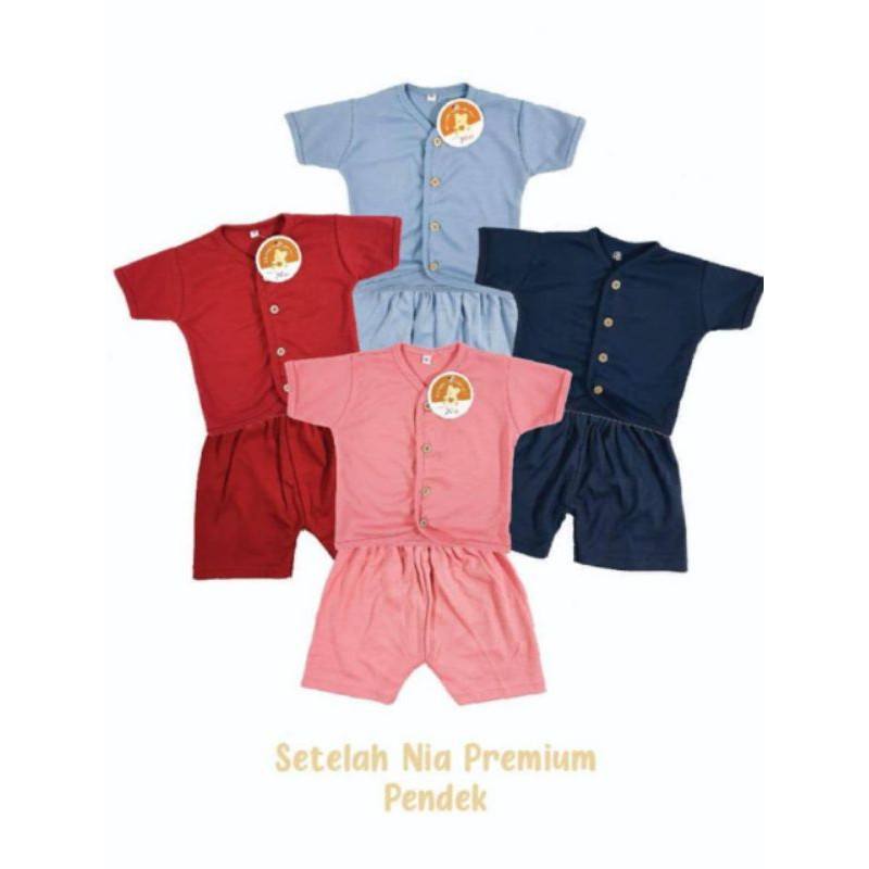 NIA-SETELAN BAYI PENDEK PREMIUM - SETELAN BAYI MURAH