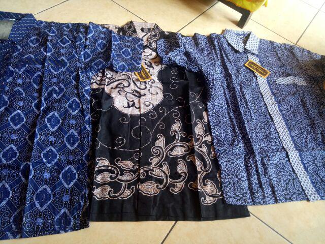 Bswart Batik Hrb026 Kenongo Hem Pendek Padi Pekalongan M L Xl Batik Pria Murah Modern Grosir Batik