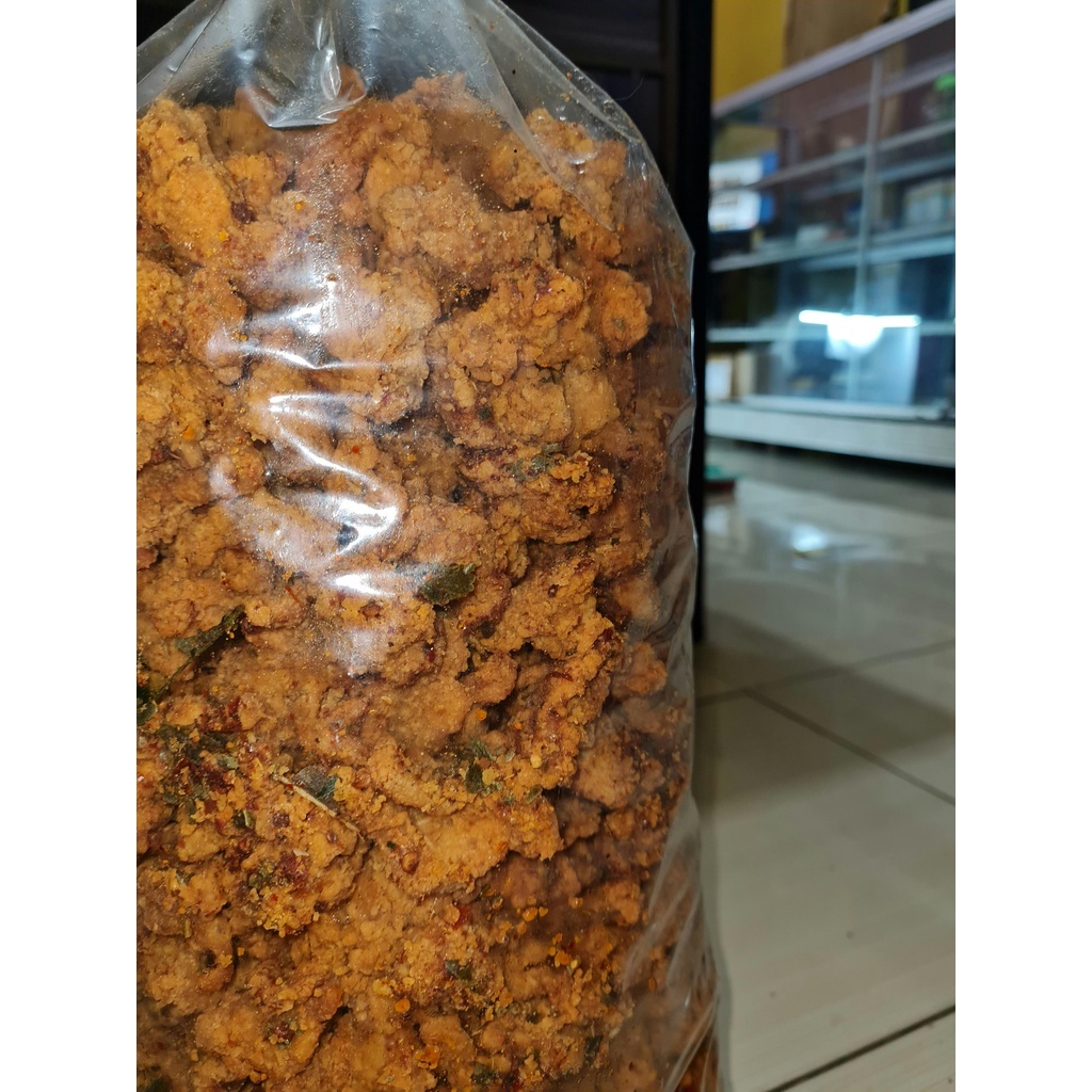 kulit krispy ayam pedes bumbu daun jeruk 100gram