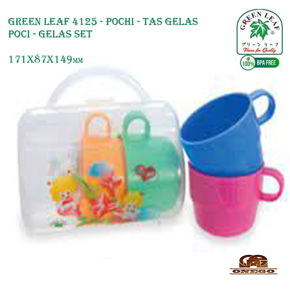 GREEN LEAF 4125 - POCHI - TAS GELAS POCI - GELAS SET