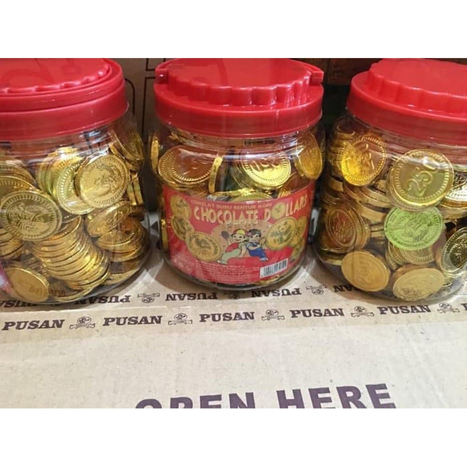 

MURAH MERIAH Coklat Koin Bentuk Dollar Diameter 3 cm GROSIR