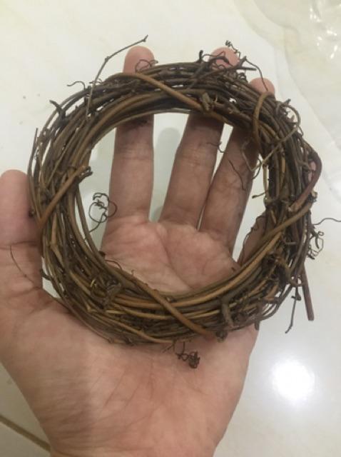 Ring Rotan Diy Wreath Flowers Bulat Kayu Shabby Chic Nordic