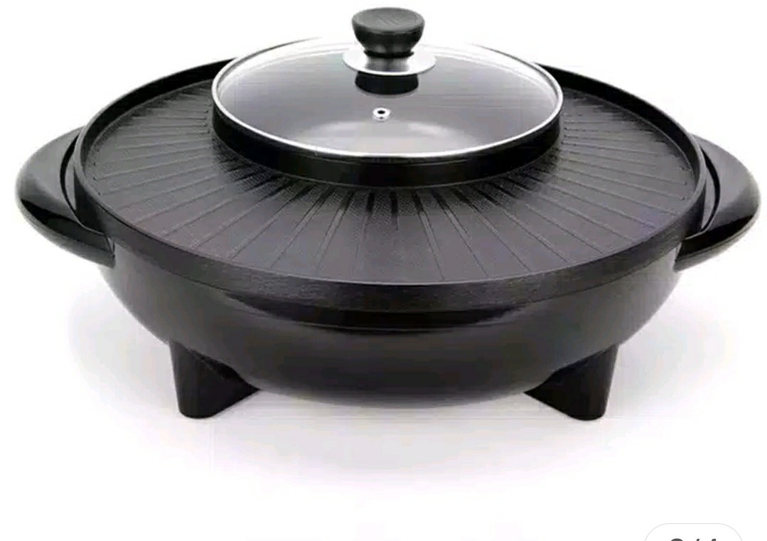 -panci Hotpot Bbq 2in1 Elektrik 34 Cm Shabu Steampot Suki Grill Listrik