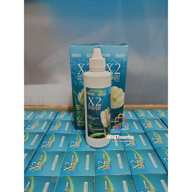 X2 comfort 120ml /Air softlens /Air perendam softlens/Cairan pembersih softlens/Kacamata