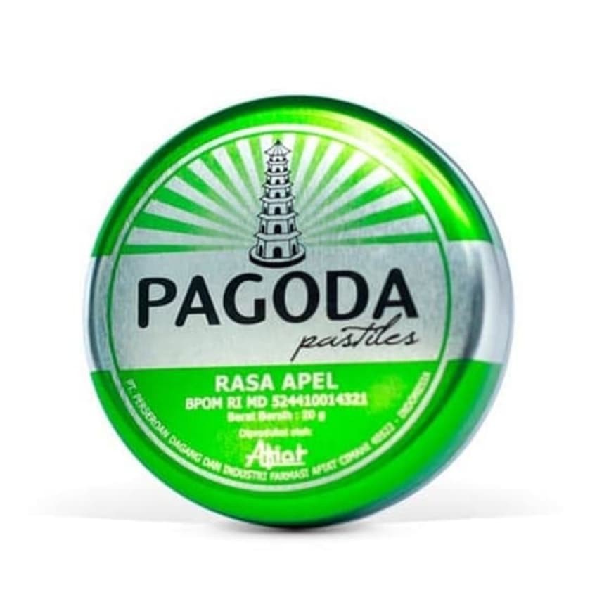 PAGODA PASTILLES Permen 20 GR Rasa Mint Anggur Lemon Stroberi Apel Jeruk 10 GR - Melegakan Tenggorokan Pastiles