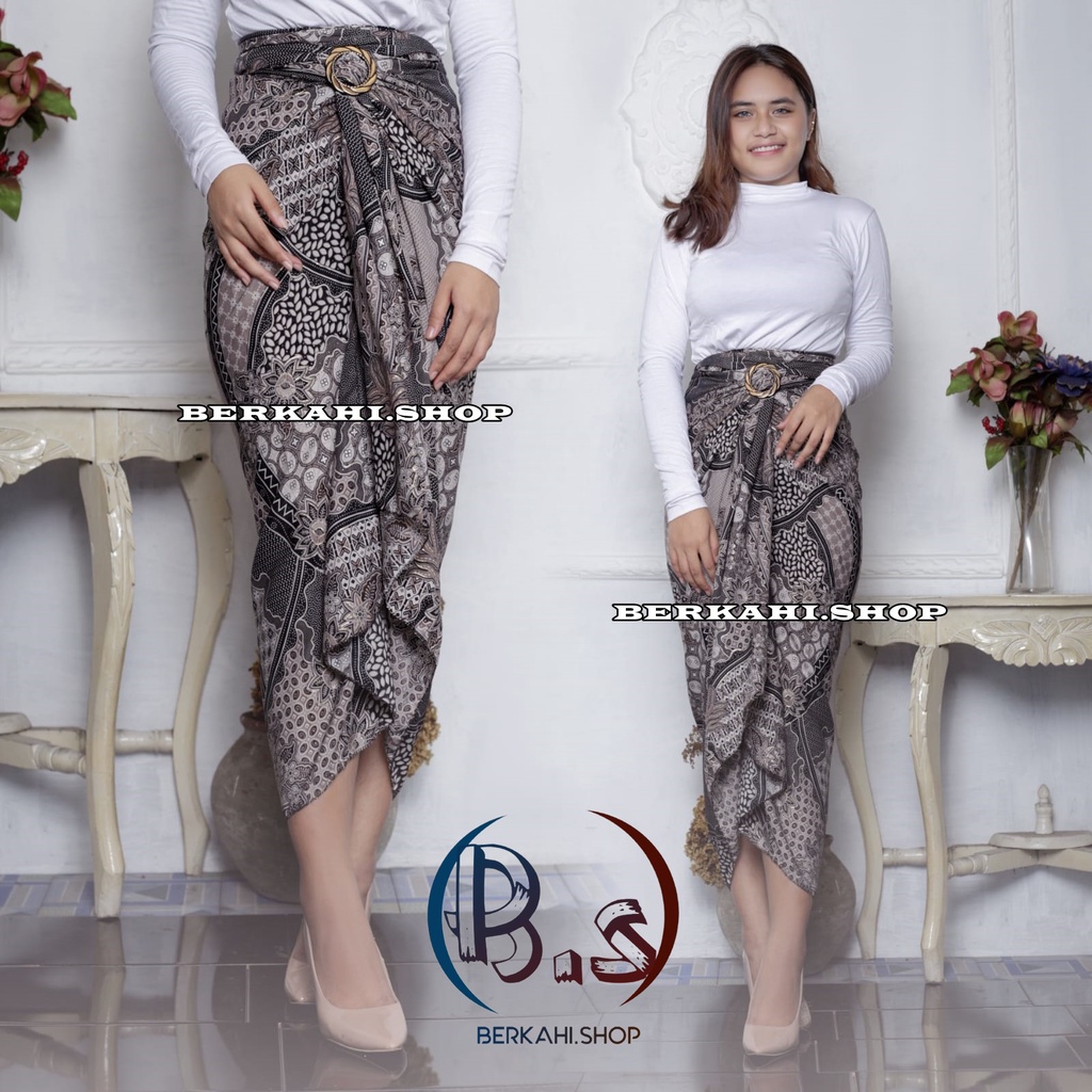 Rok Batik Lilit Premium Gold Foil Hits Masakini /Motif Bunga Coin