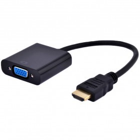 Taffware Kabel Adapter HDMI ke VGA Female - HD008 - Black