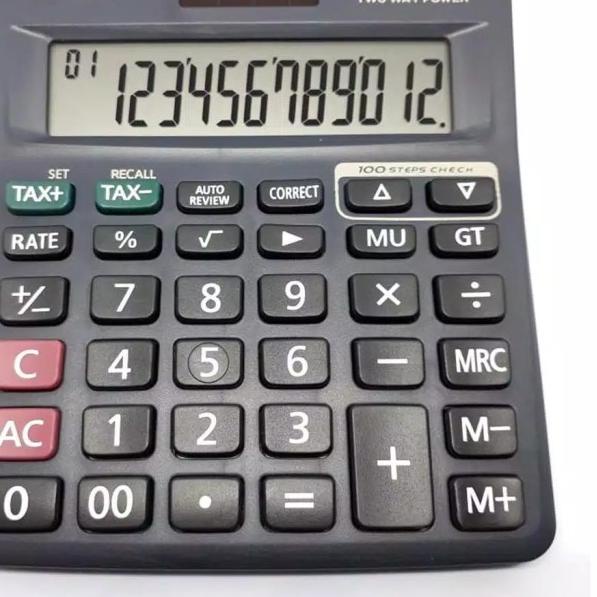 

❇ Kalkulator CT-120T Dagang Ukuran Besar Citizen 12 Digit 112 STEP ➫