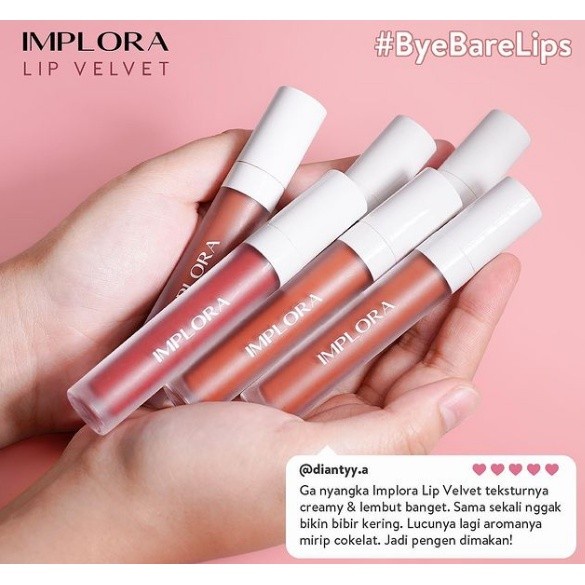 BELLA - [ IMPLORA ] LIP VELVET MATTE CREAM | SMOOTH &amp; LIGHT ORIGINAL