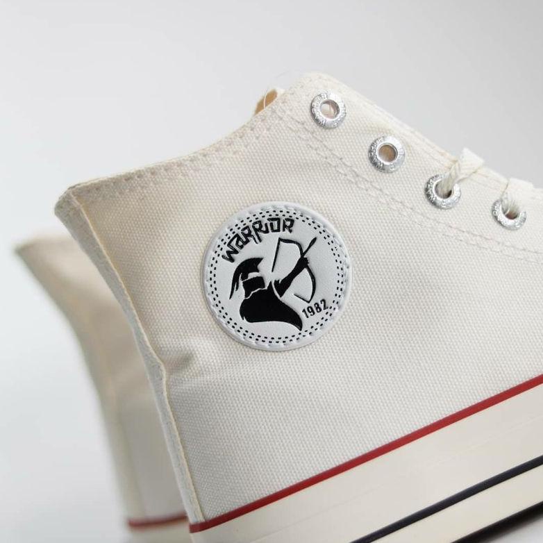 Sepatu Warrior Hermess Original High Cut White Cream Last Stock Sale Termurah 