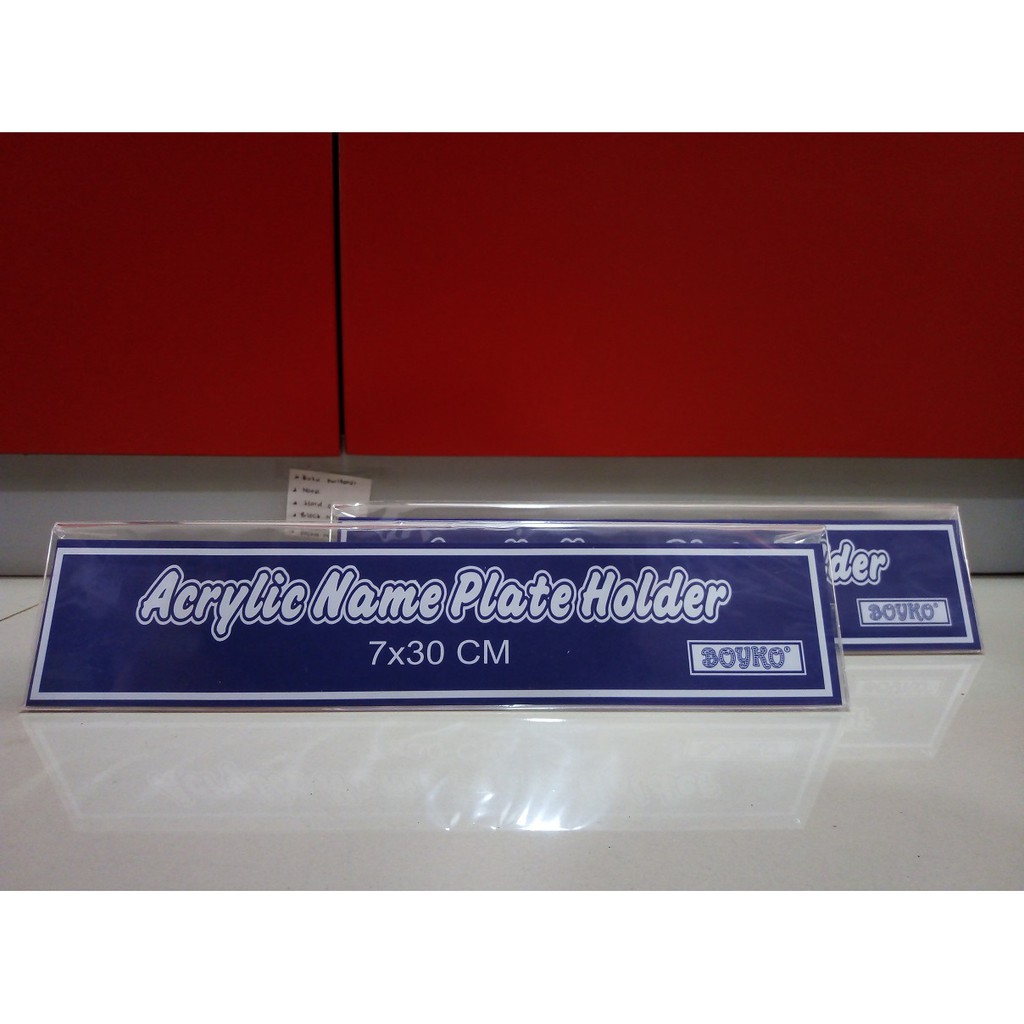 

ACRYLIC TEMPAT NAMA MERK BOYKO LAPIS 1