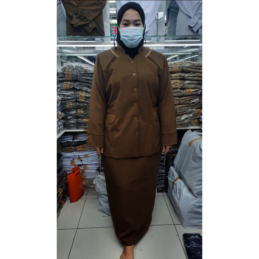 Blazer JUMBO Pemda Tua code 244 setelan Rok Dan Celana ukuran 6L-7L-8L-seragam Guru dan PNS-Pakaian Pemda terbaru-blazer jumbo