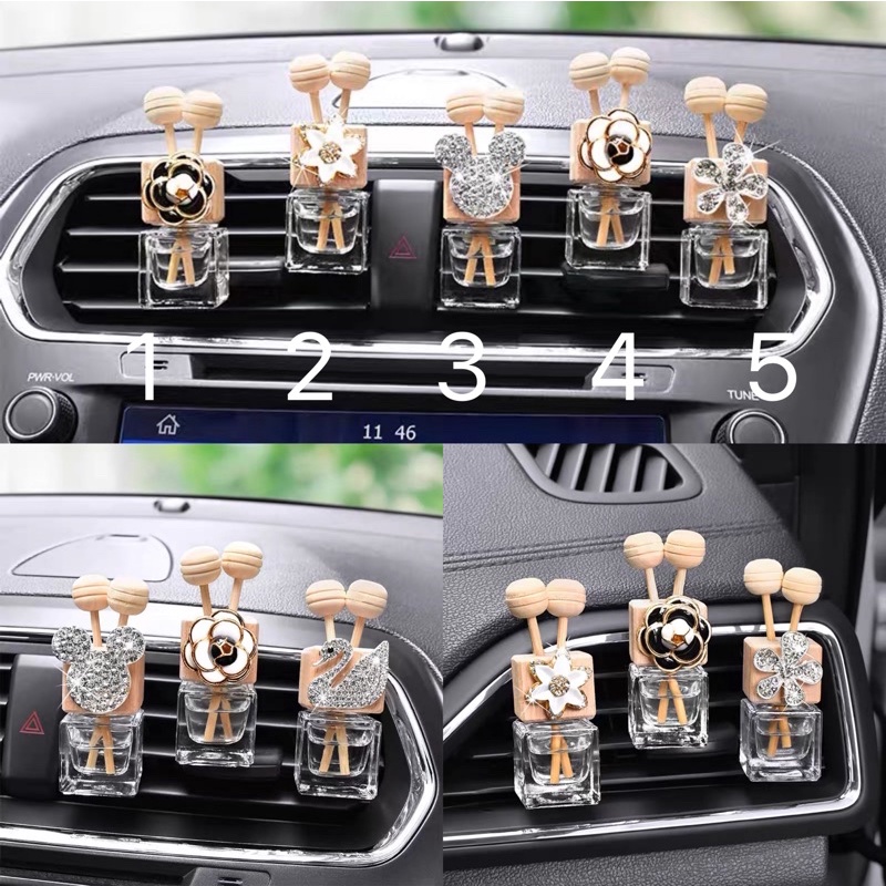 parfume bottle mobil bunga mickey angsa blink parfume ac mobil   PARFUM KLIP // ruangan Mobil jepit klip AC pewangi airfreshener