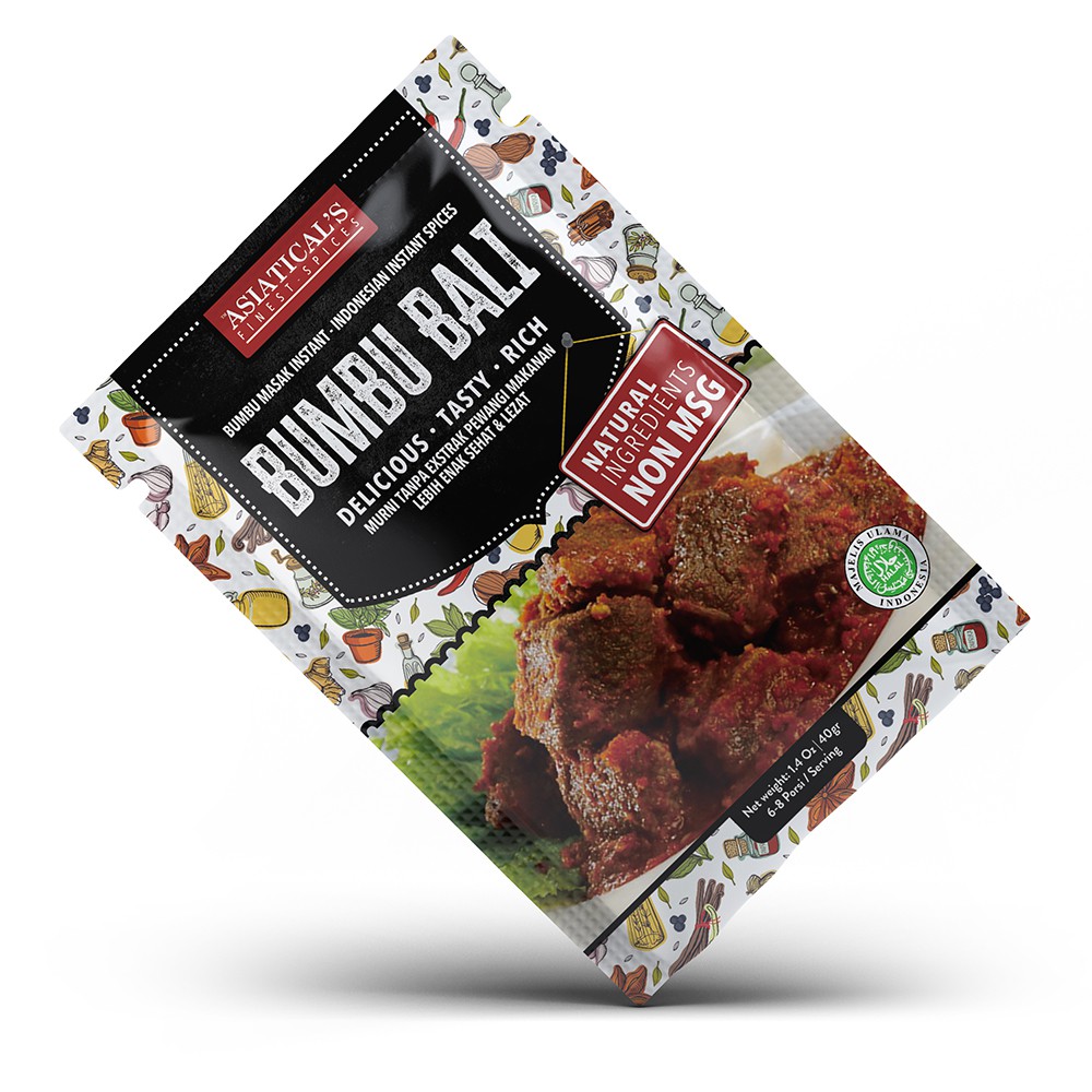 

BUMBU BALI Bumbu masak instan Bumbu Dapur Spices NON MSG 40gr Asiaticals