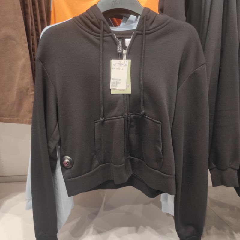 Jaket zipper Crop H&M Original Store