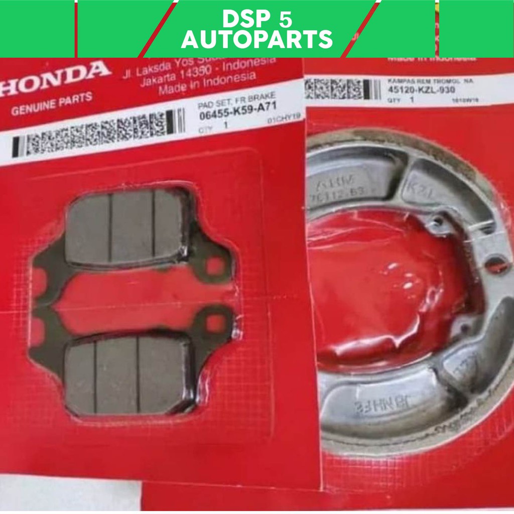 KAMPAS REM DEPAN BELAKANG HONDA VARIO 150 ORI HGP