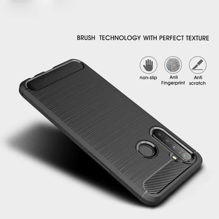 Silicon Case Realme C3 2020 Softcase iPAKY Carbon Casing Cover