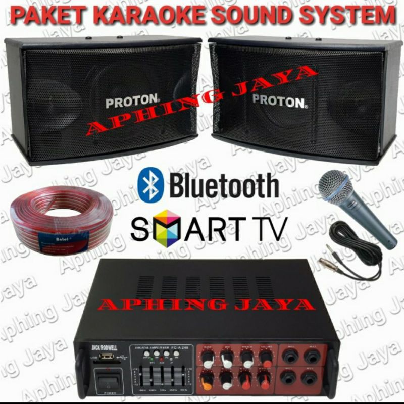 Paket Karaoke Sound System PROTON 8 inch + Amplifier