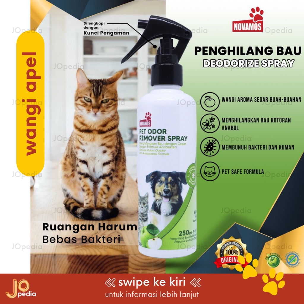 NOVAMOS Penghilang Bau Kotoran Kucing Anjing Spray Kandang Kencing Pup Poop Anti Bakteri