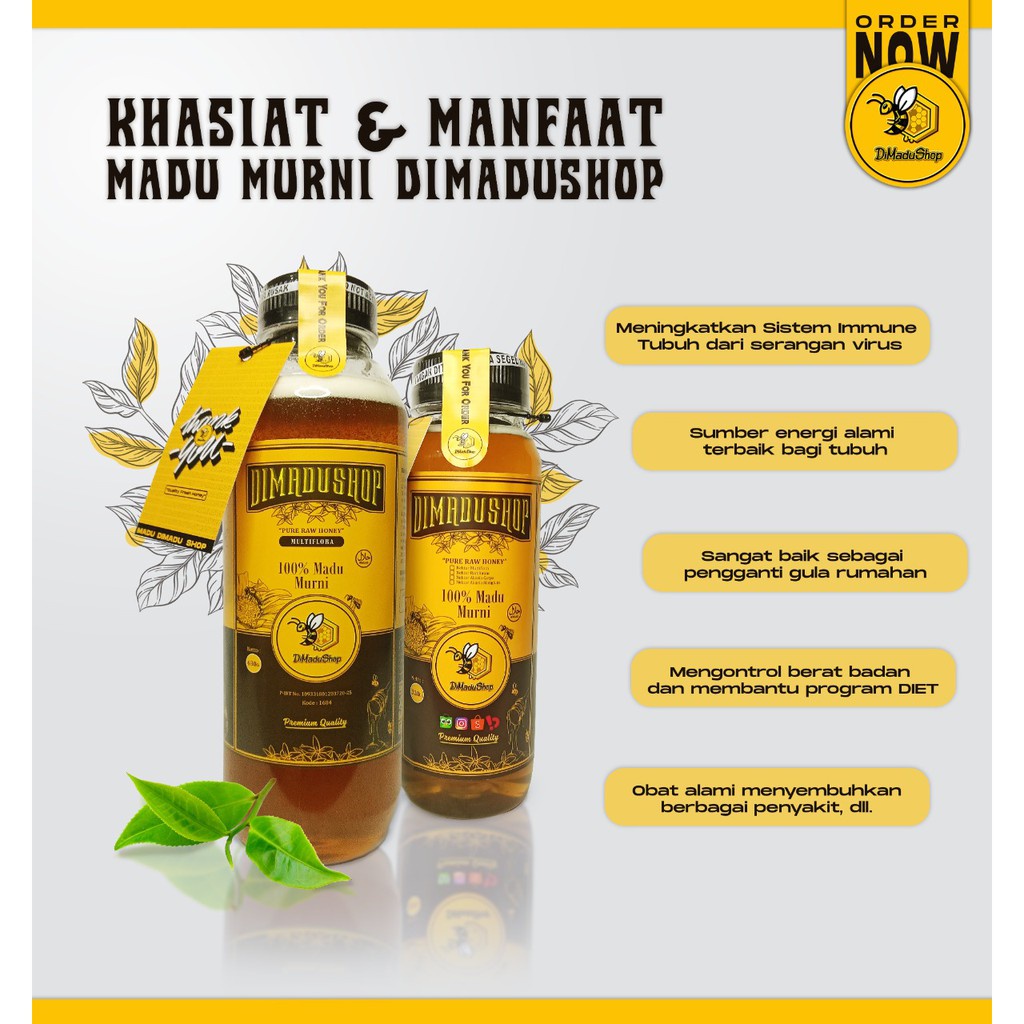

Madu Asli Murni 320gr Nektar Bunga Rambutan 100% Pure Raw Honey