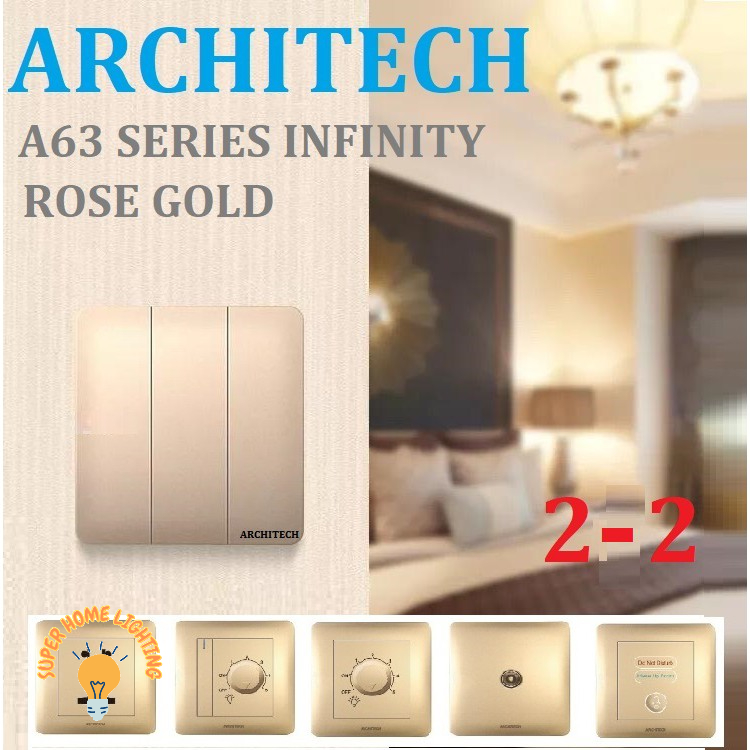 [SHL] ARCHITECH STOP KONTAK SAKLAR INFINITY GOLD A63 ARCHITECH / SAKLAR / SAKELAR/ CETEKAN