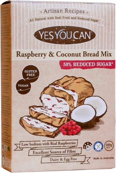 

YES YOU CAN RASPBERRY COCO BREAD 400G