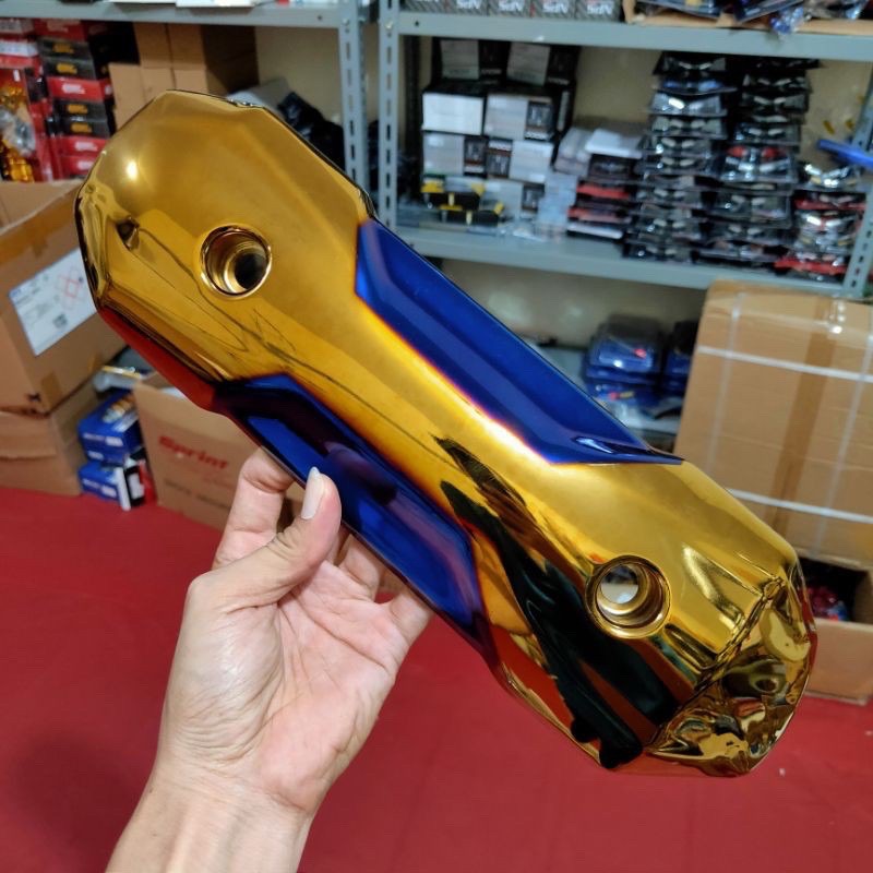 Tameng Pelindung Knalpot Zoomer Zomer Two tone DJ gold Titanium full Gold Beat vario scoopy