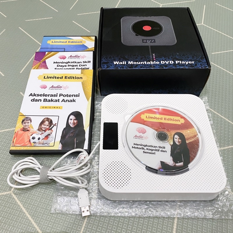 DVD player putih audiolyfe mamalyfe